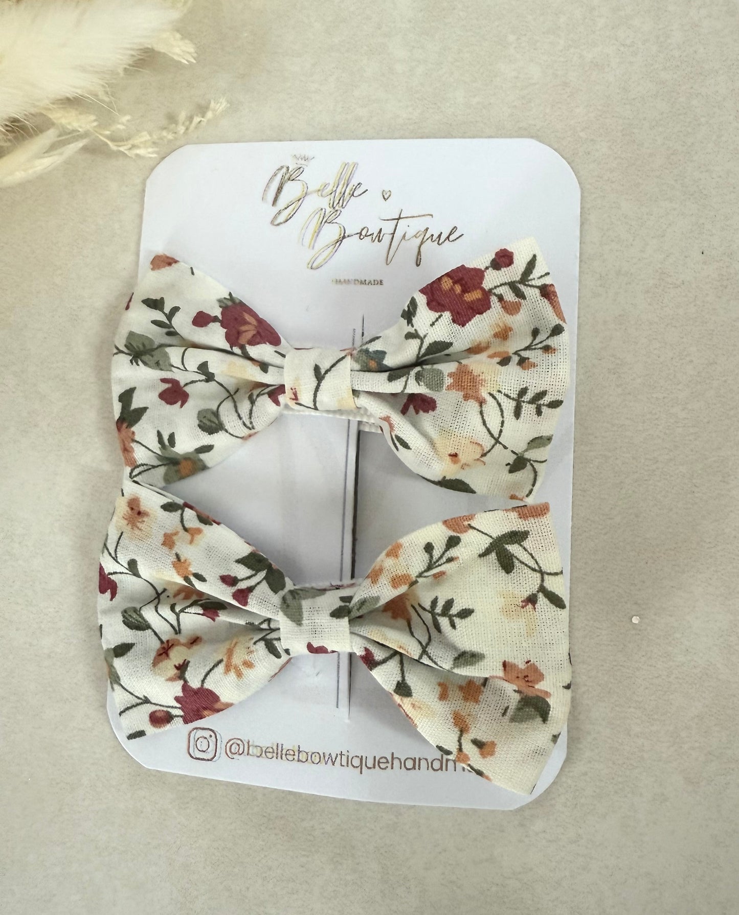 Autumn Floral Clips - Pair