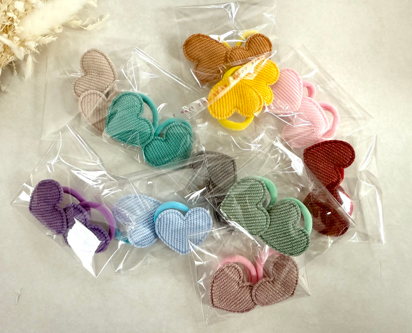 Heart Hair Bobbles - 1 Pair