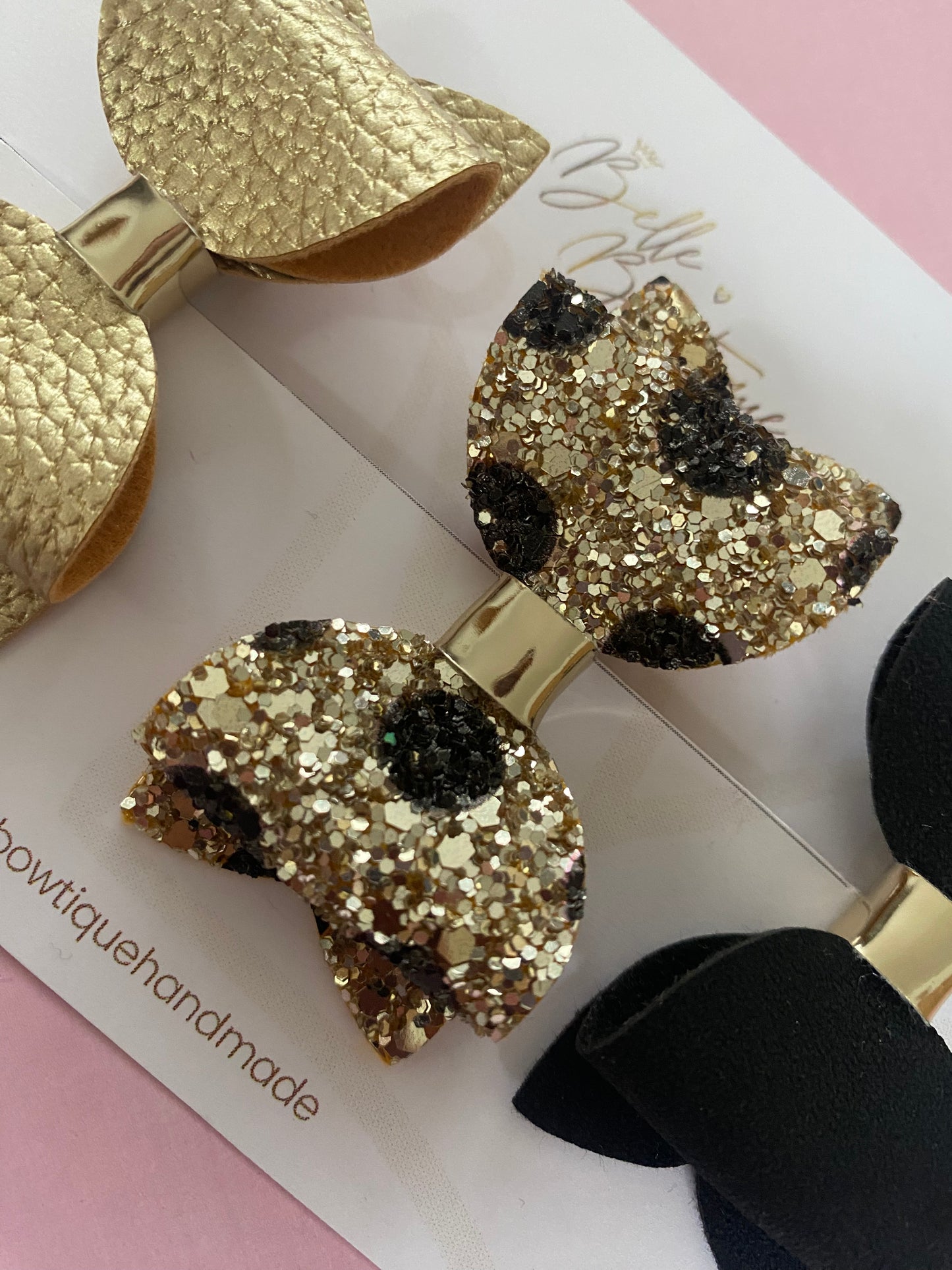 Trio Bow Set Black Gold