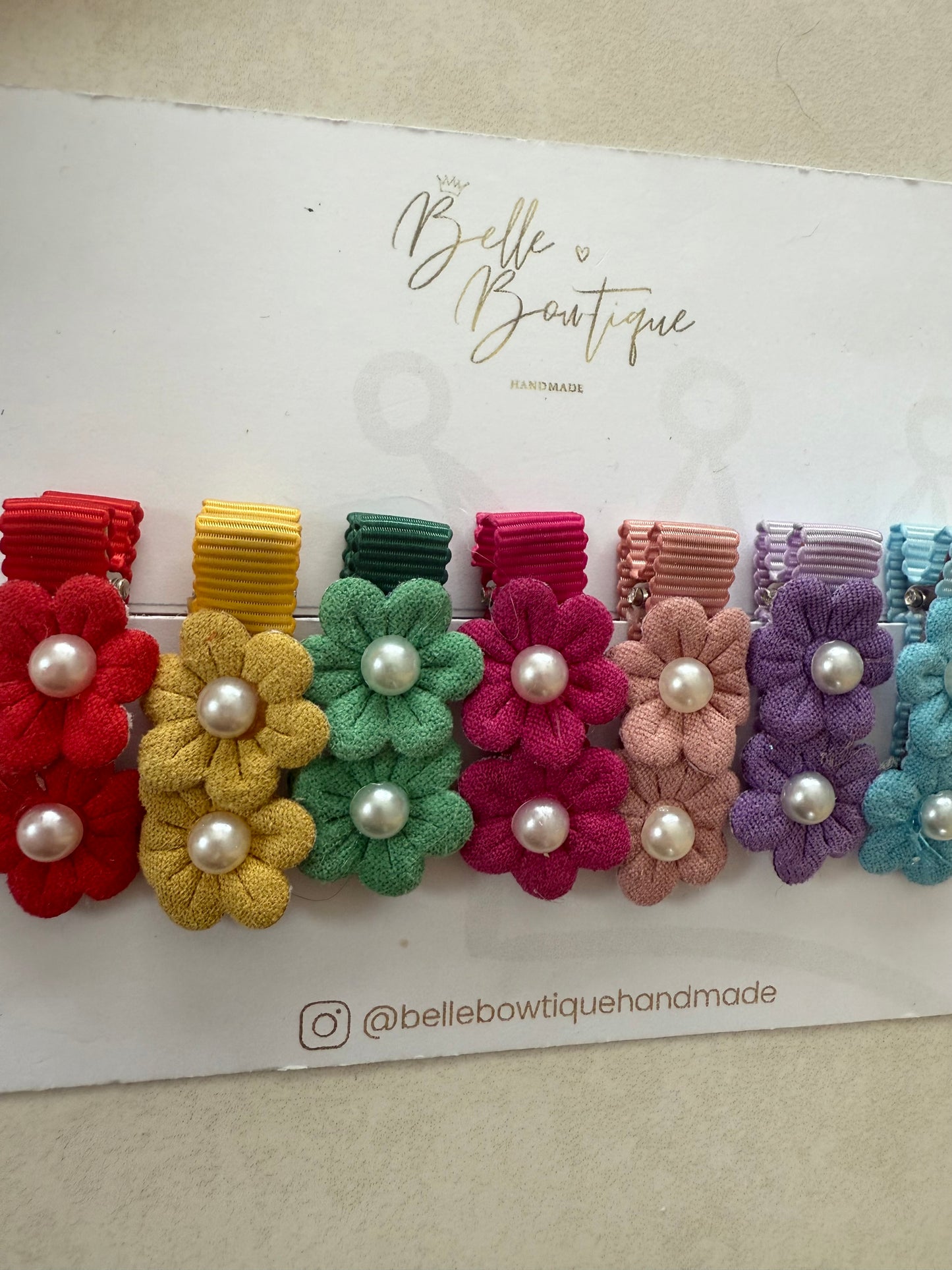 Double Flower Fringe Clips