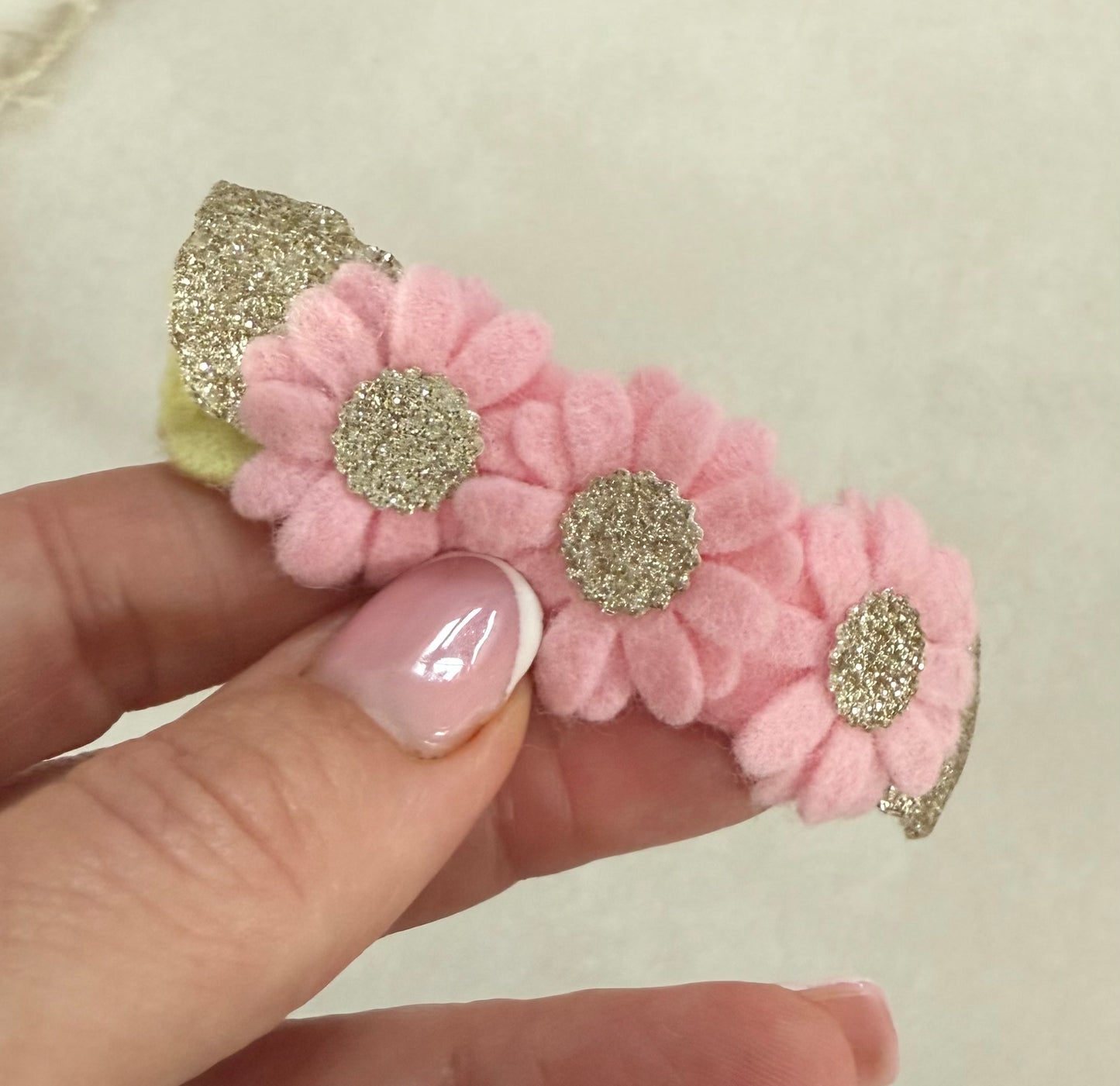 Pink Daisy Baby Headband