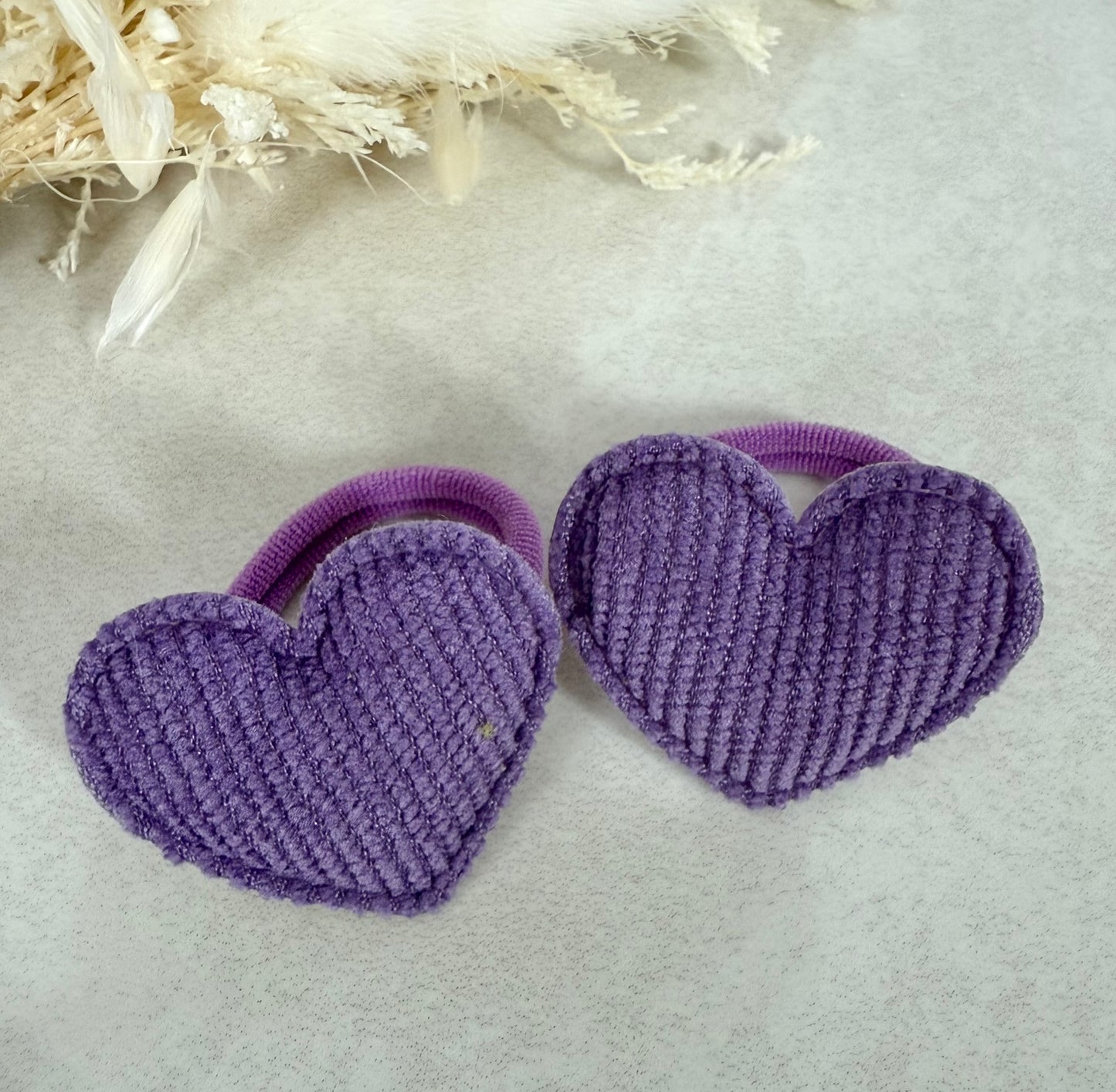 Heart Hair Bobbles - 1 Pair
