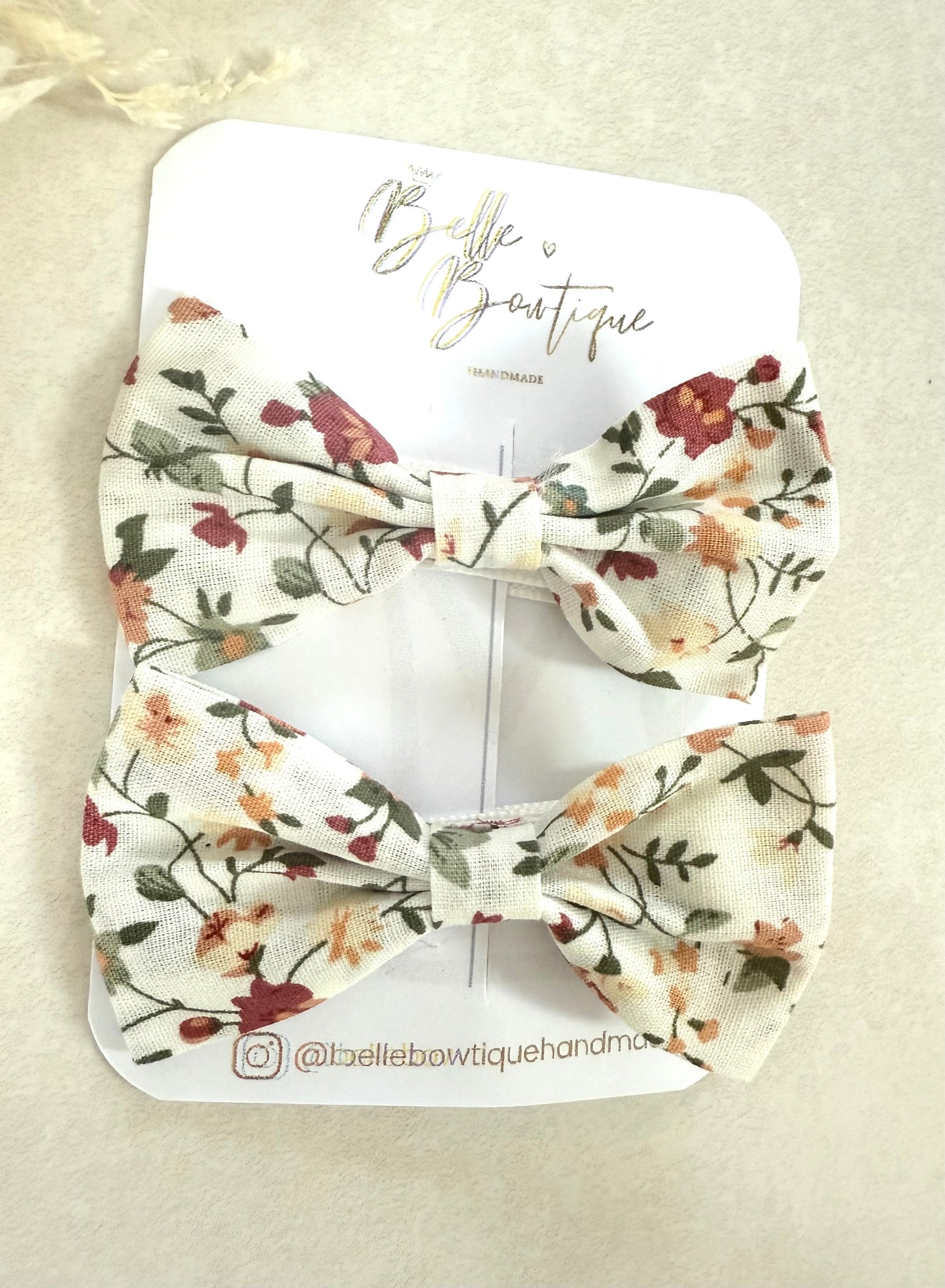 Autumn Floral Clips - Pair