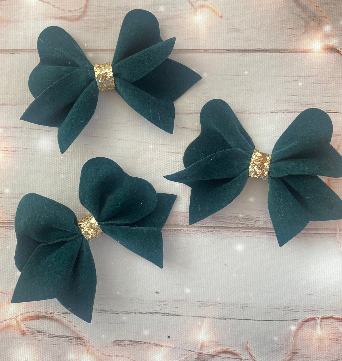 Christmas Hair Bow in Red or Green