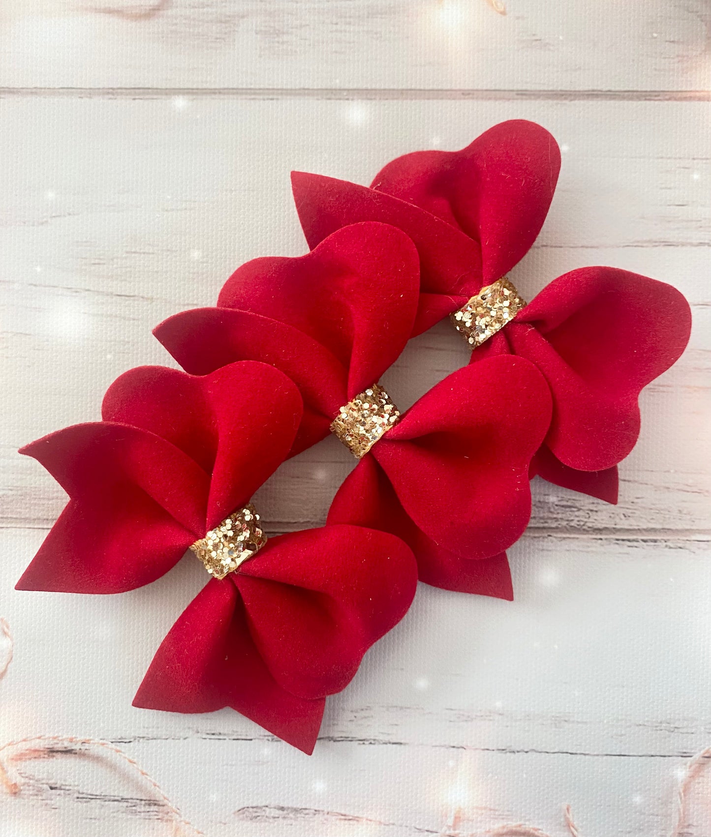 Christmas Hair Bow in Red or Green