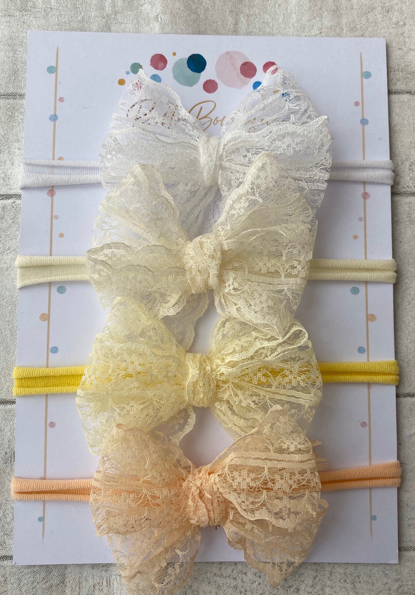 Baby Christening Headband | Newborn Headband | Newborn Bows | Christening Bows | Headband for babies | Lace Headbands for girls | Hair Bows