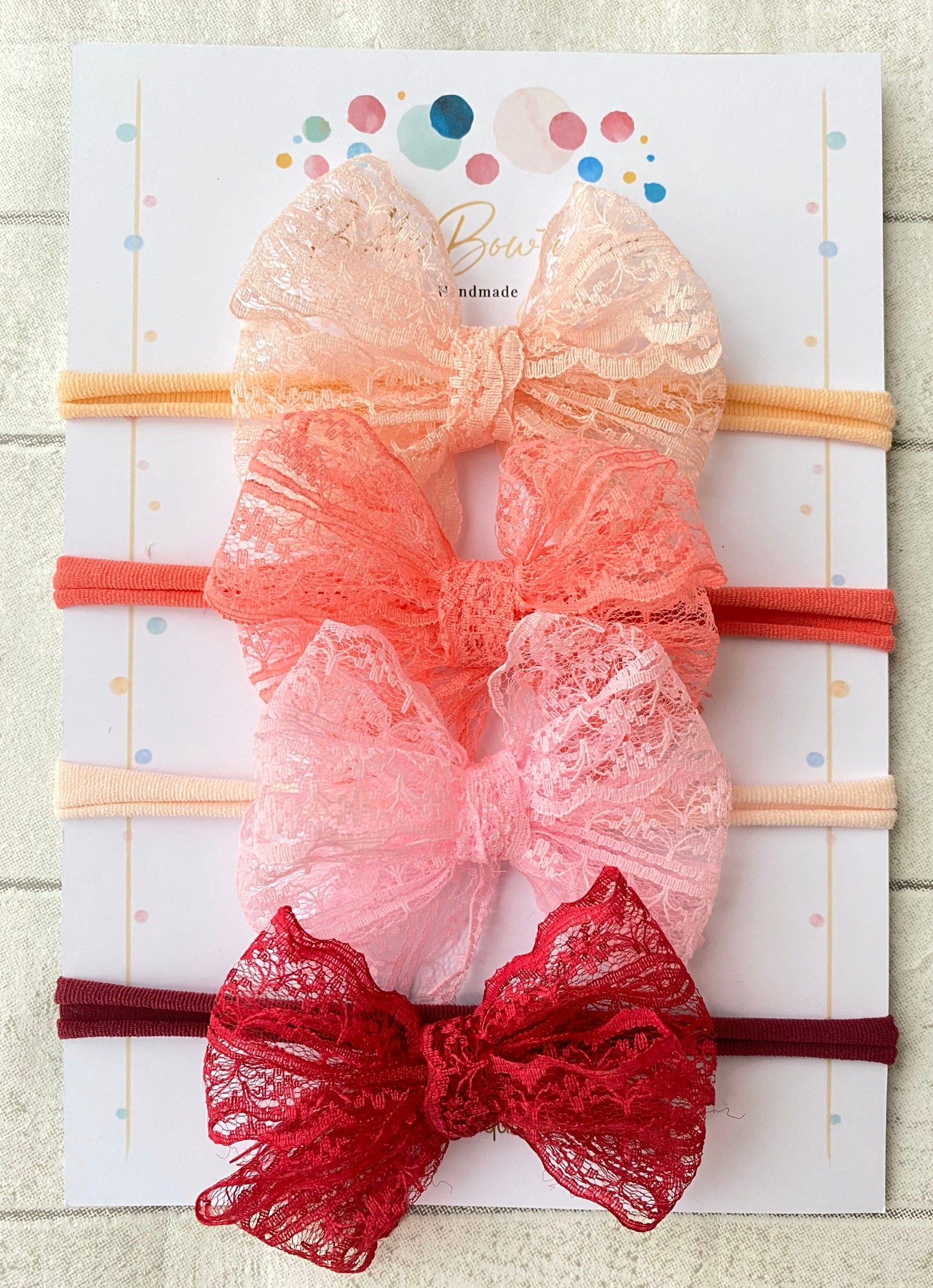 Baby Christening Headband | Newborn Headband | Newborn Bows | Christening Bows | Headband for babies | Lace Headbands for girls | Hair Bows