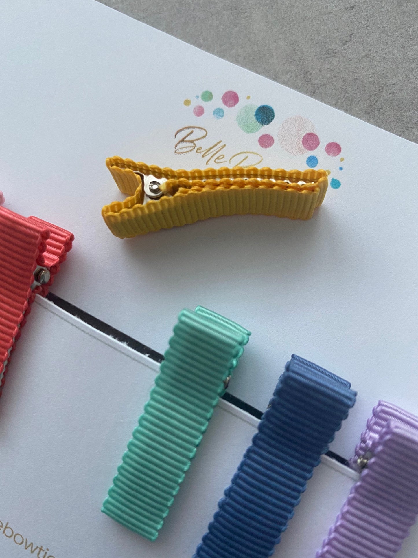 Rainbow ribbon fringe clips pack of 6 - small clips - mini clips - Clip pack - baby hair clips - toddler hair clips