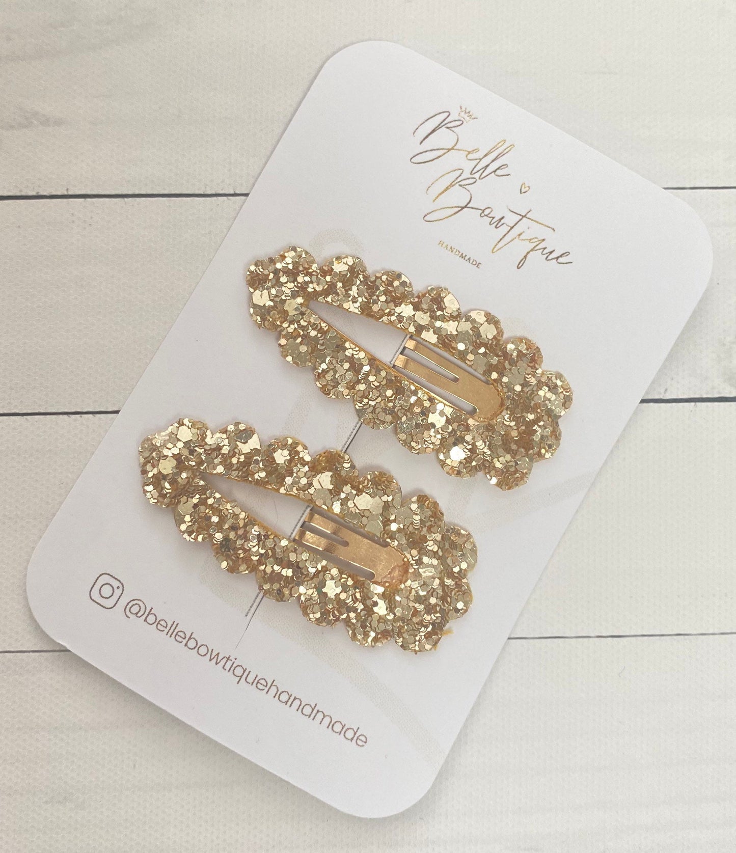 Classic Collection | Baby Gold Glitter Bow | Girls Headband | Toddler Hair Accessories | Newborn Bows | Gold Snap Clip | Gold Bobbles