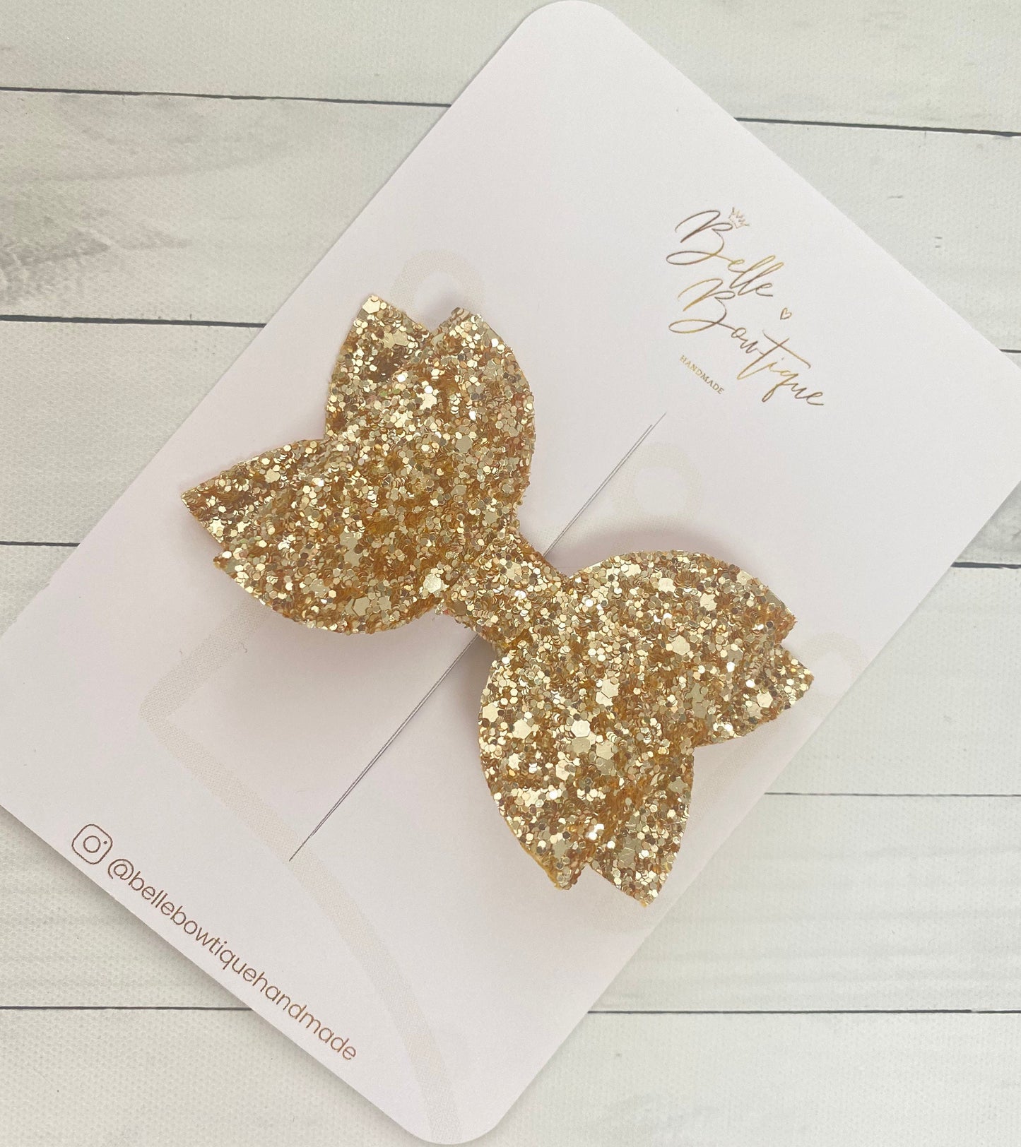 Classic Collection | Baby Gold Glitter Bow | Girls Headband | Toddler Hair Accessories | Newborn Bows | Gold Snap Clip | Gold Bobbles
