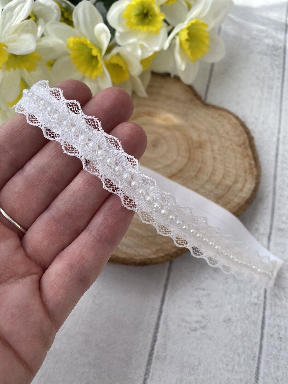 Baby Christening Headband | Wedding Headband | Baby Baptism Headband | White Pearl Headband | Christening Headband | Newborn Girl Headband