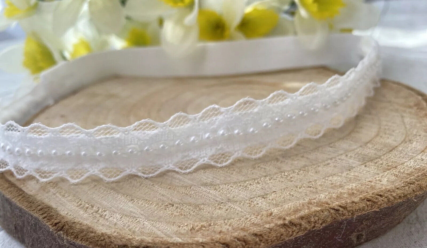 Baby Christening Headband | Wedding Headband | Baby Baptism Headband | White Pearl Headband | Christening Headband | Newborn Girl Headband