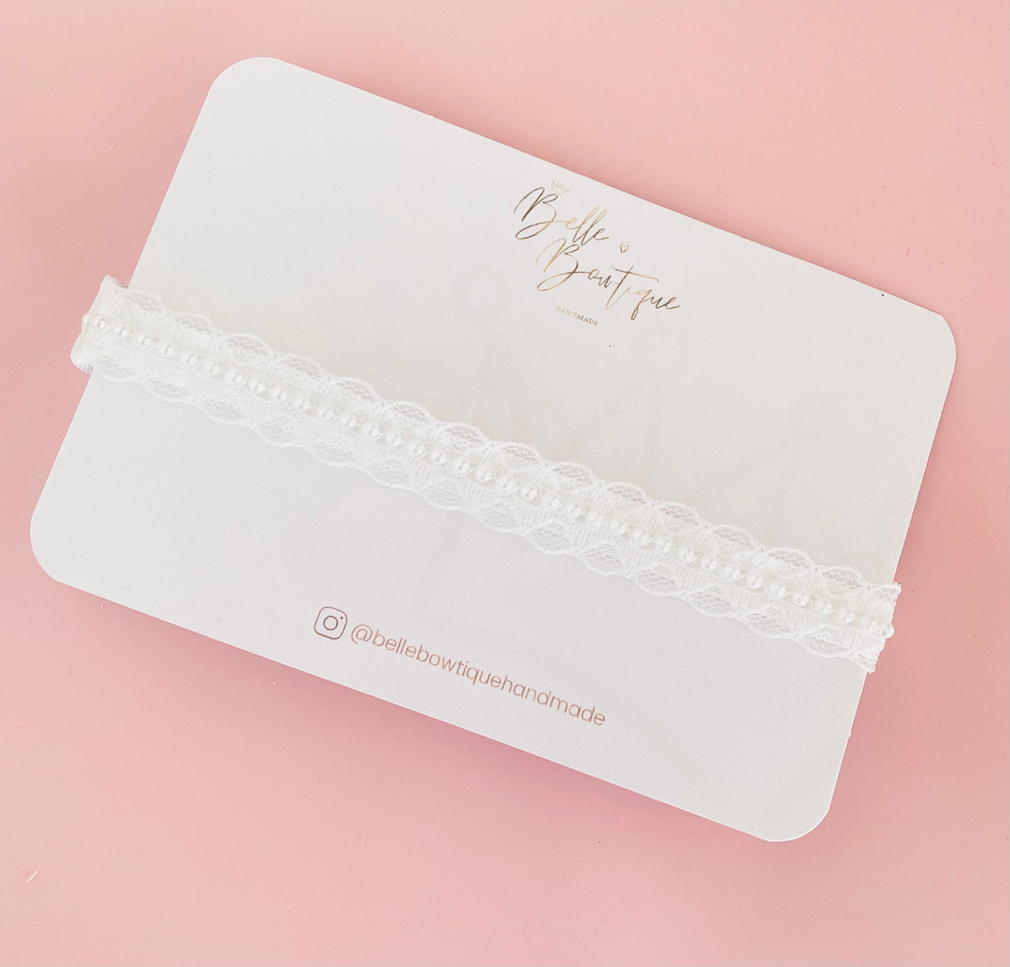 Baby Christening Headband | Wedding Headband | Baby Baptism Headband | White Pearl Headband | Christening Headband | Newborn Girl Headband