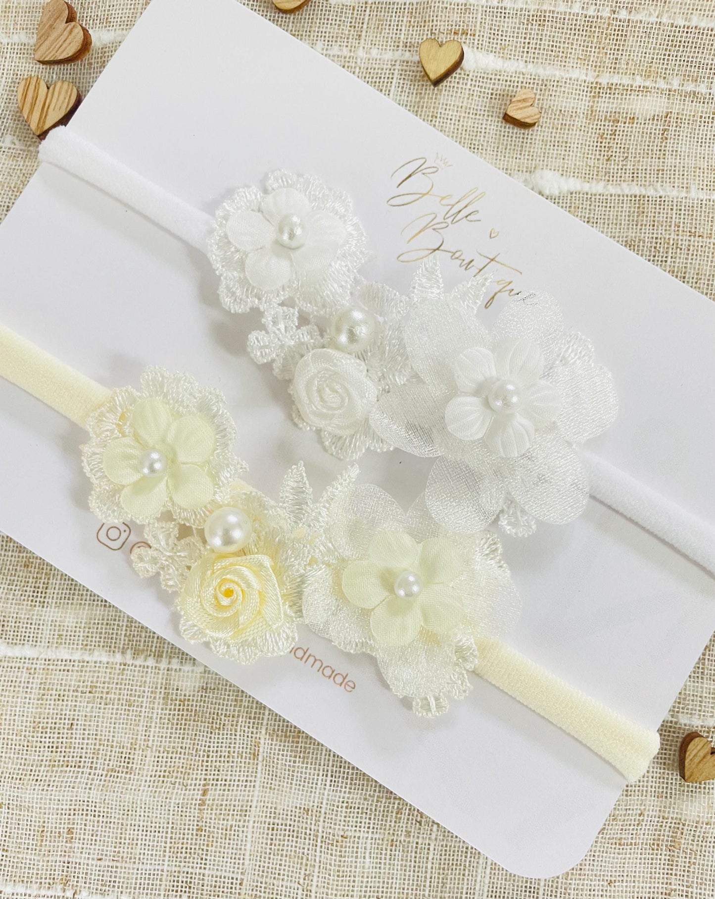 baby christening headband | newborn gift | white lace headband | Ivory Cream headband | baby gift-| Baptism headband | christening headband