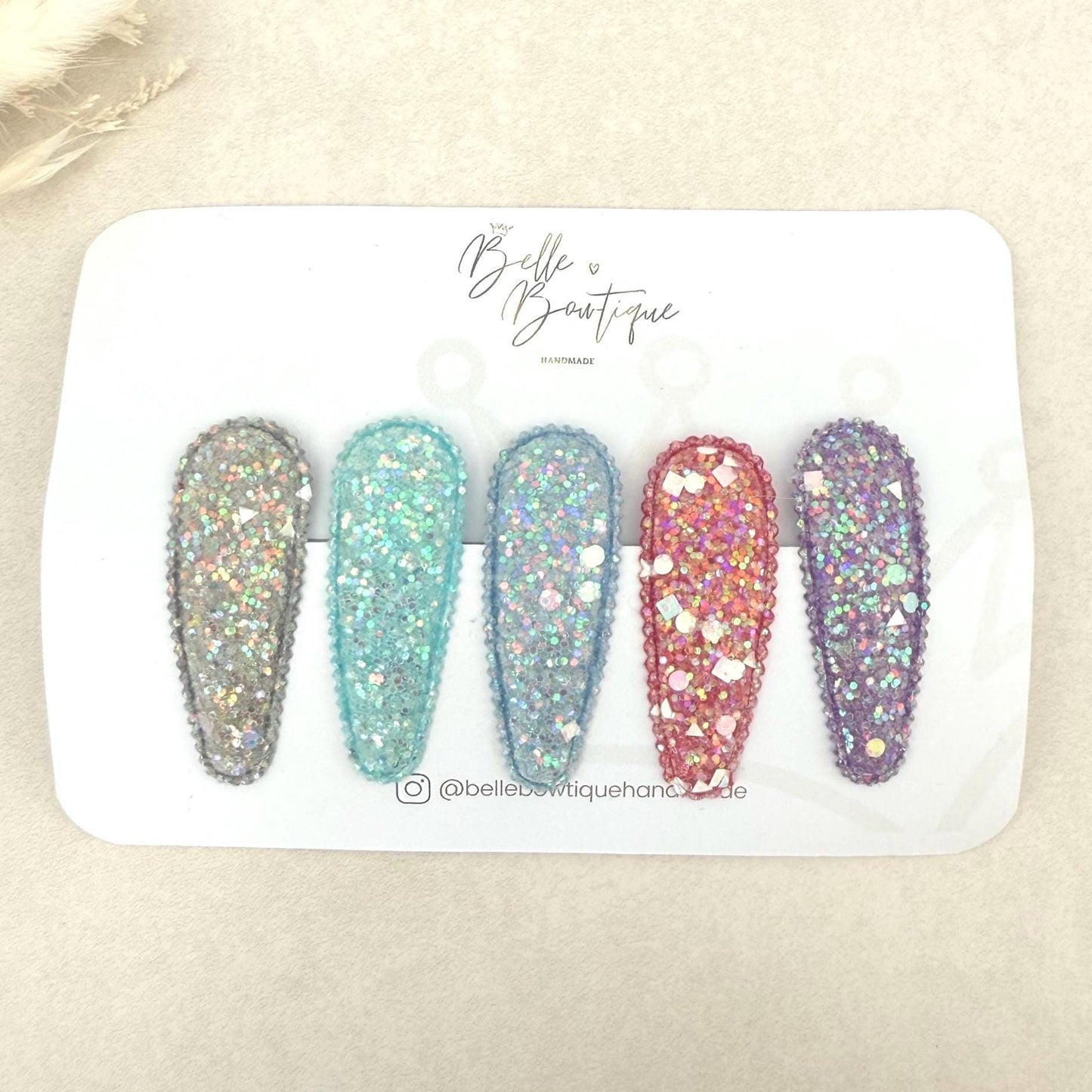 Girls Glitter Snap Clips - Toddler Hair Clips - Fringe Clips - Glitter Clips for Girls - Hair Clips - Girls Hair Accessories