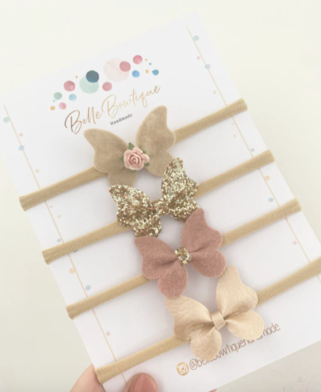 Newborn Gift Set Butterfly Headbands