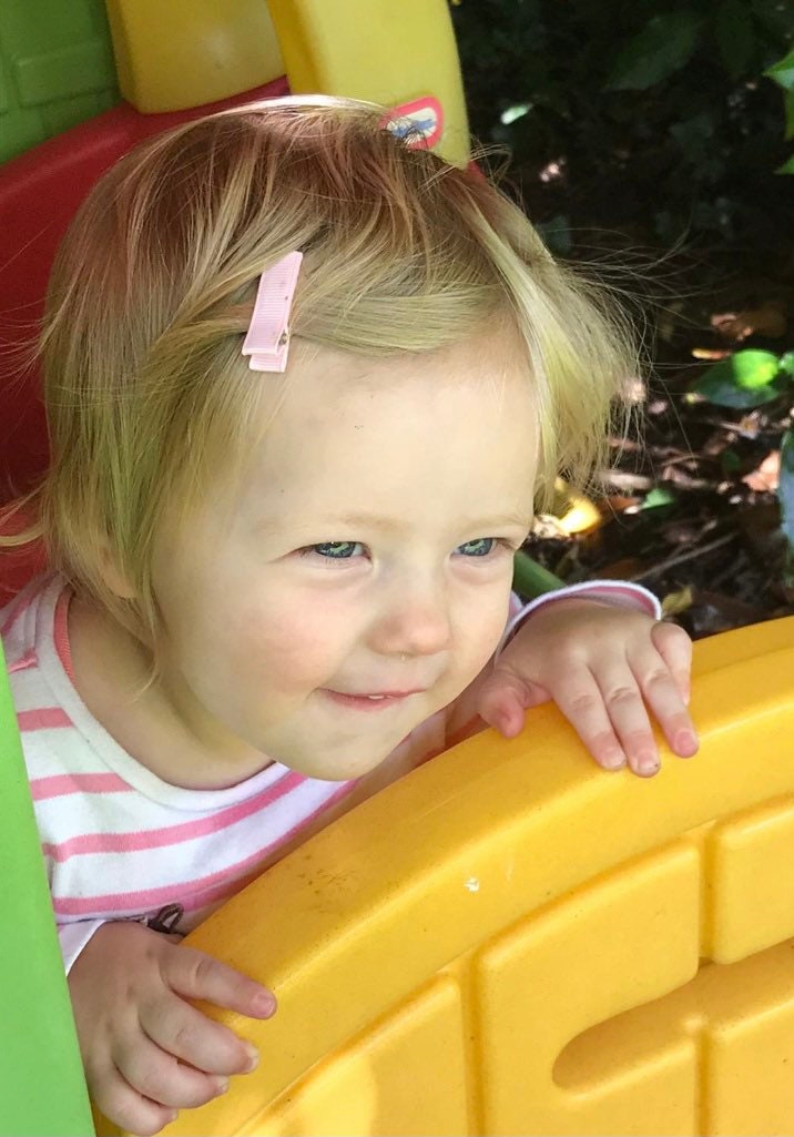 Rainbow ribbon fringe clips pack of 6 - small clips - mini clips - Clip pack - baby hair clips - toddler hair clips