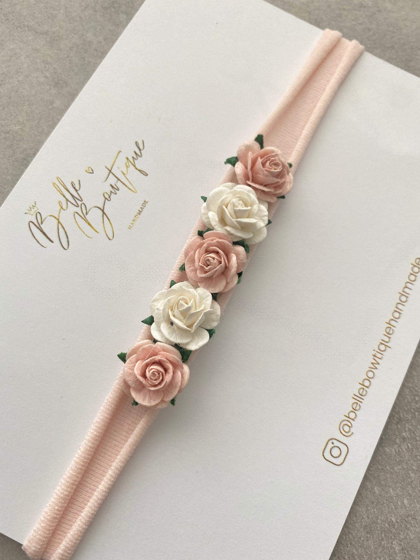 newborn headband -newborn gift - flower rose headband - pink headband - baby gift- girls headband