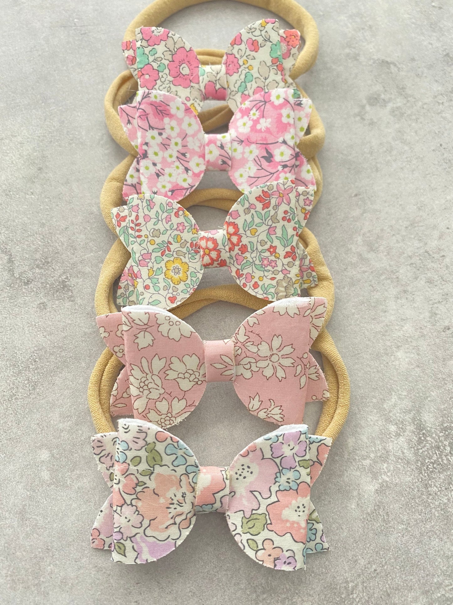 Liberty Collection | Pack of 5 Liberty of London Baby Headband | Liberty London Bows for girls | Baby Bow Headband | Betsy Ann Fabric | Clip