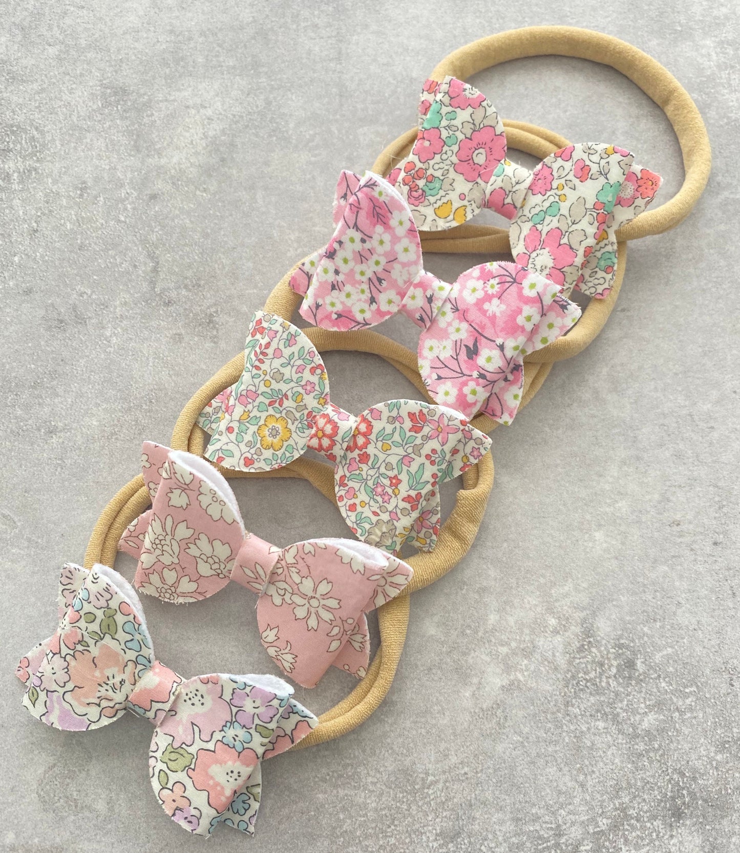 Liberty Collection | Pack of 5 Liberty of London Baby Headband | Liberty London Bows for girls | Baby Bow Headband | Betsy Ann Fabric | Clip