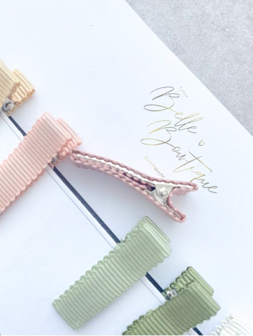 Rainbow ribbon fringe clips - small clips - mini clips - Hair clips for girls - small clips - toddler hair clips - baby hair clips