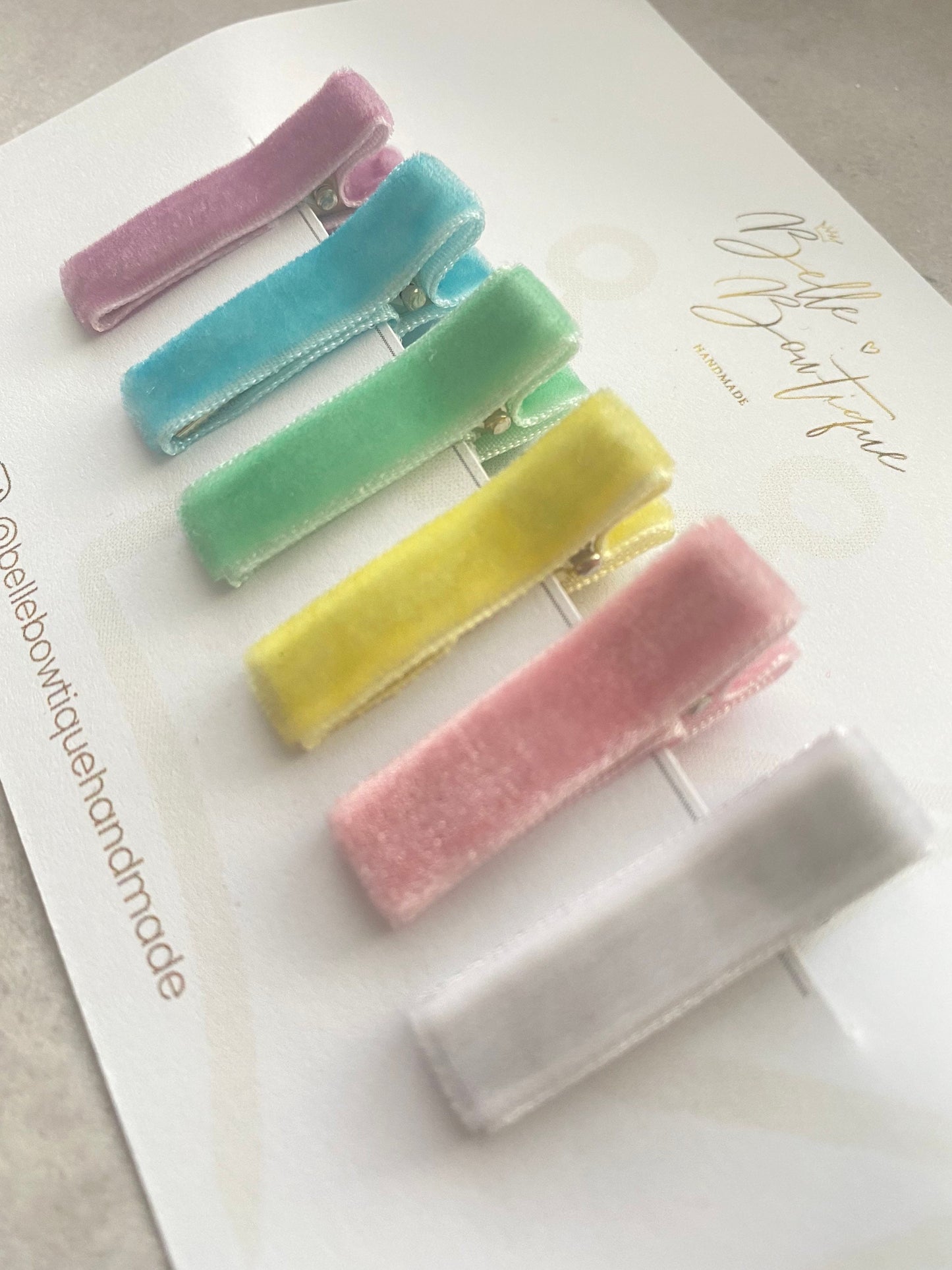 Rainbow Ribbon Fringe Clips Pack of 6 - Velvet
