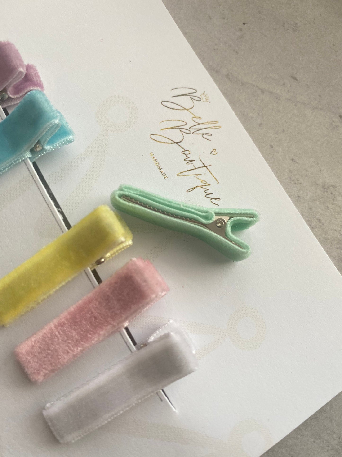 Rainbow Ribbon Fringe Clips Pack of 6 - Velvet