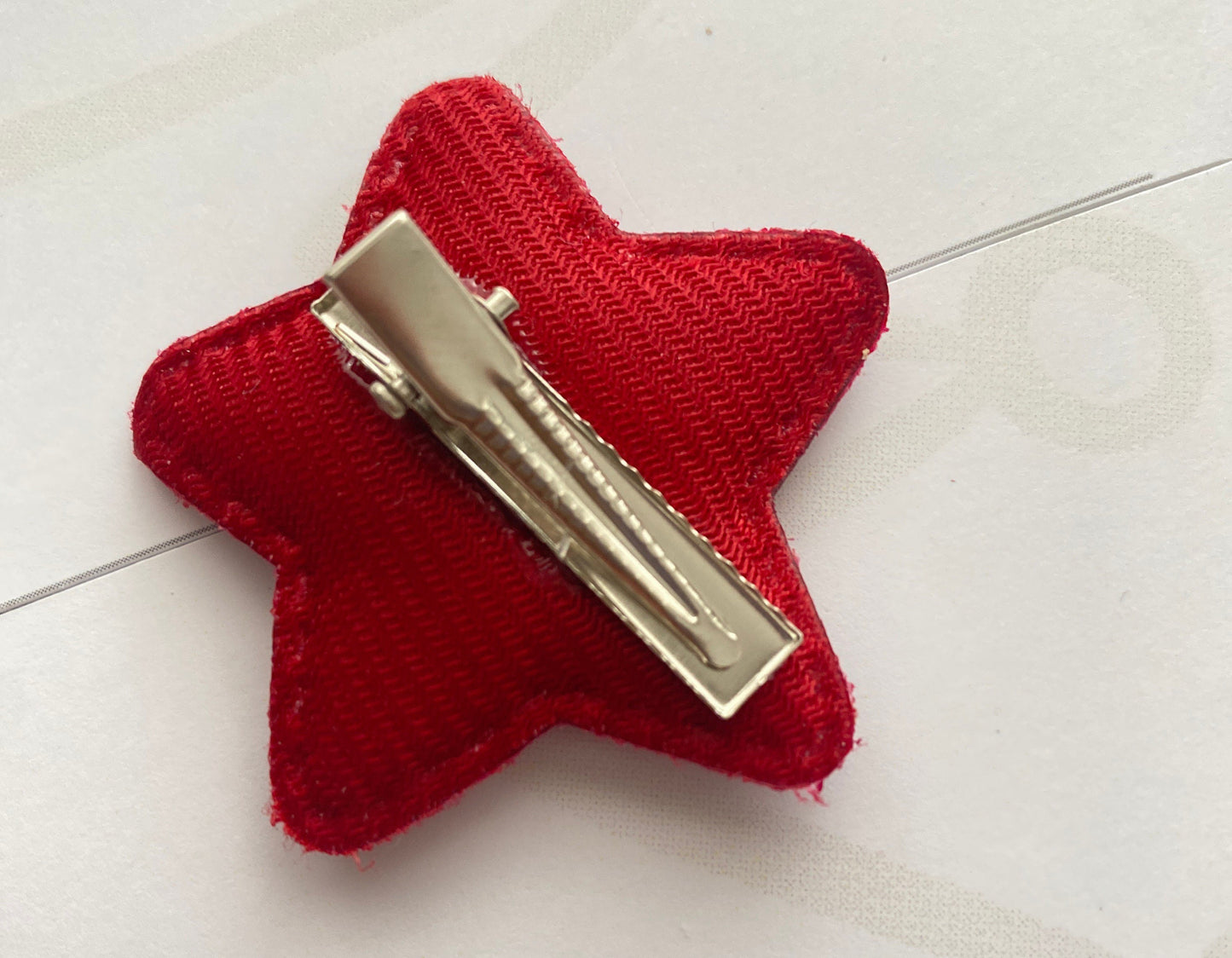 Star fringe clip- small clips - red star clips - Hair clips for girls - small clips - toddler hair clips - baby hair clips - red clip