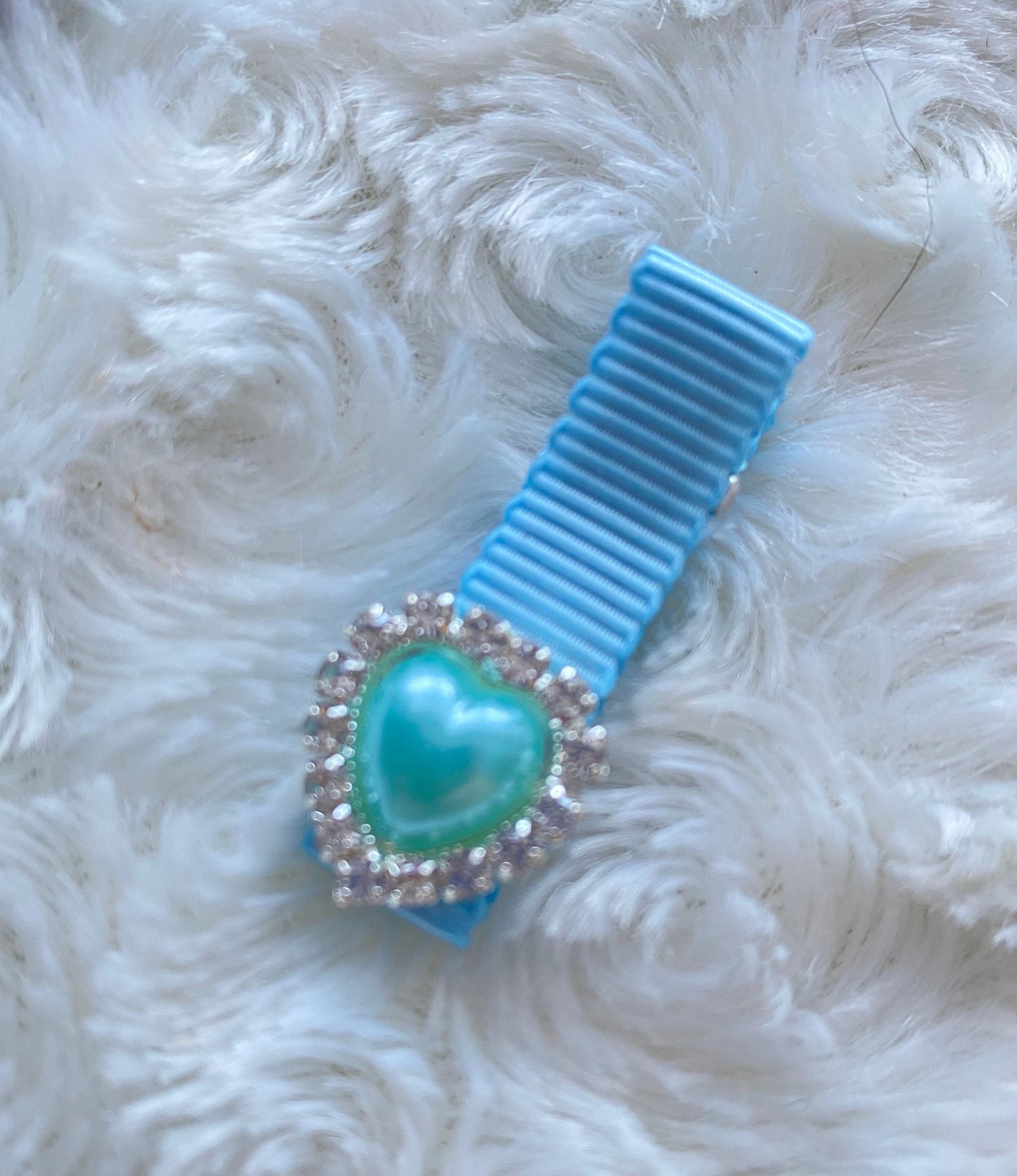 Rainbow Heart Ribbon Fringe Clips Pack of 9 Small Clips