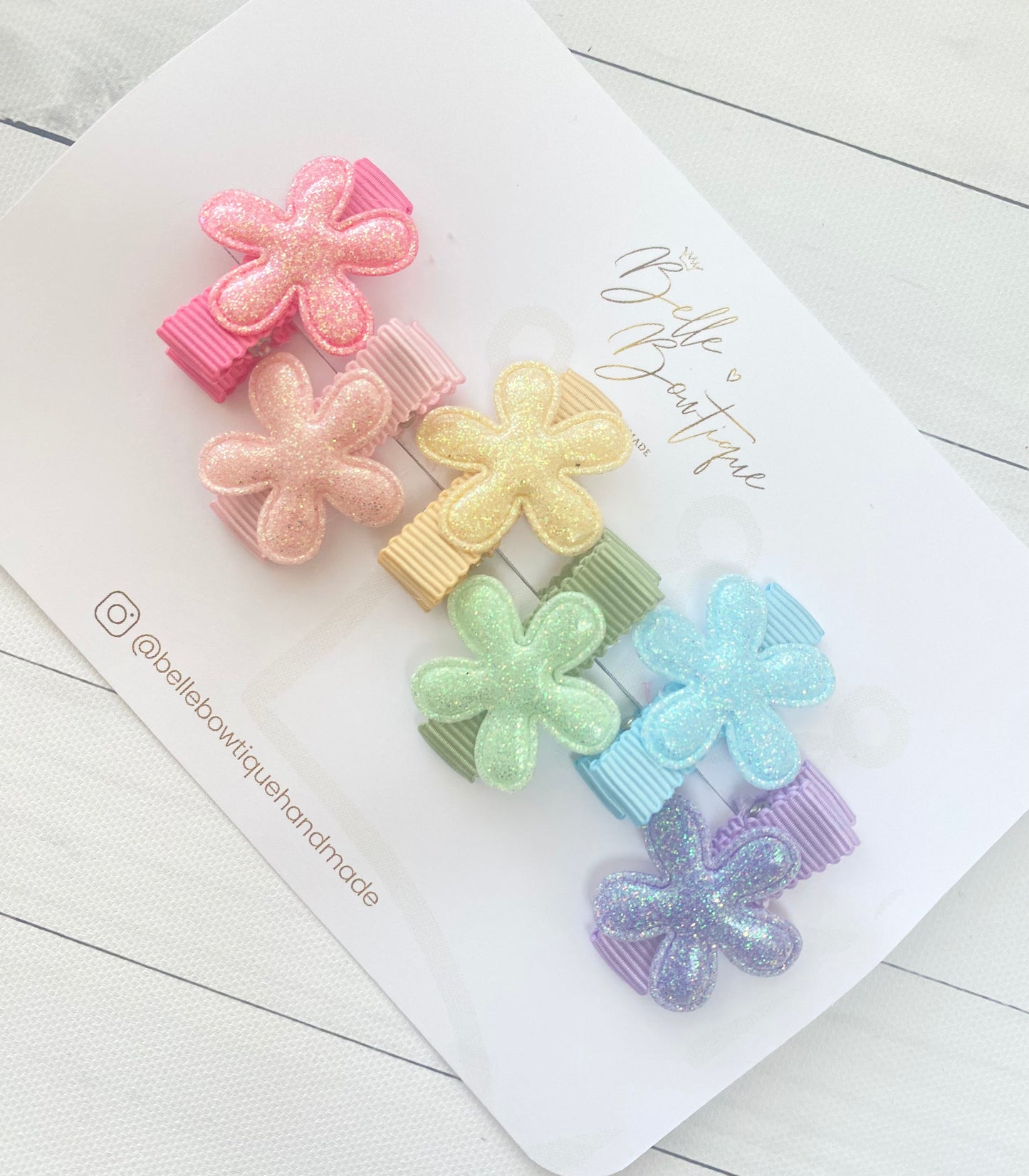 Fully Lined Flower Clips