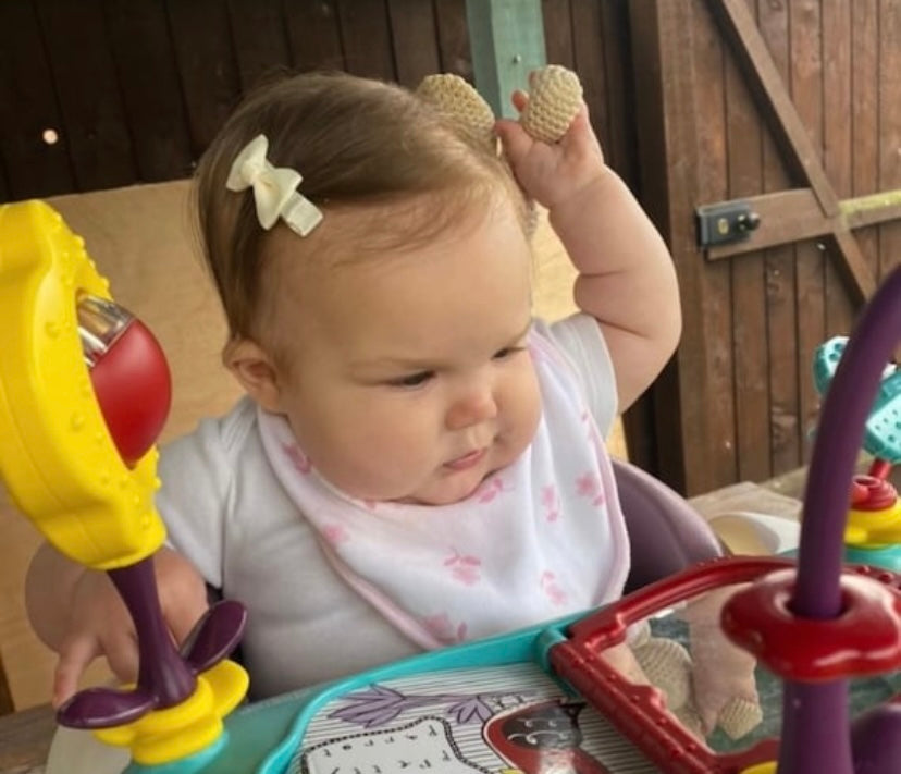 Ribbon Bow Fringe Clip Set