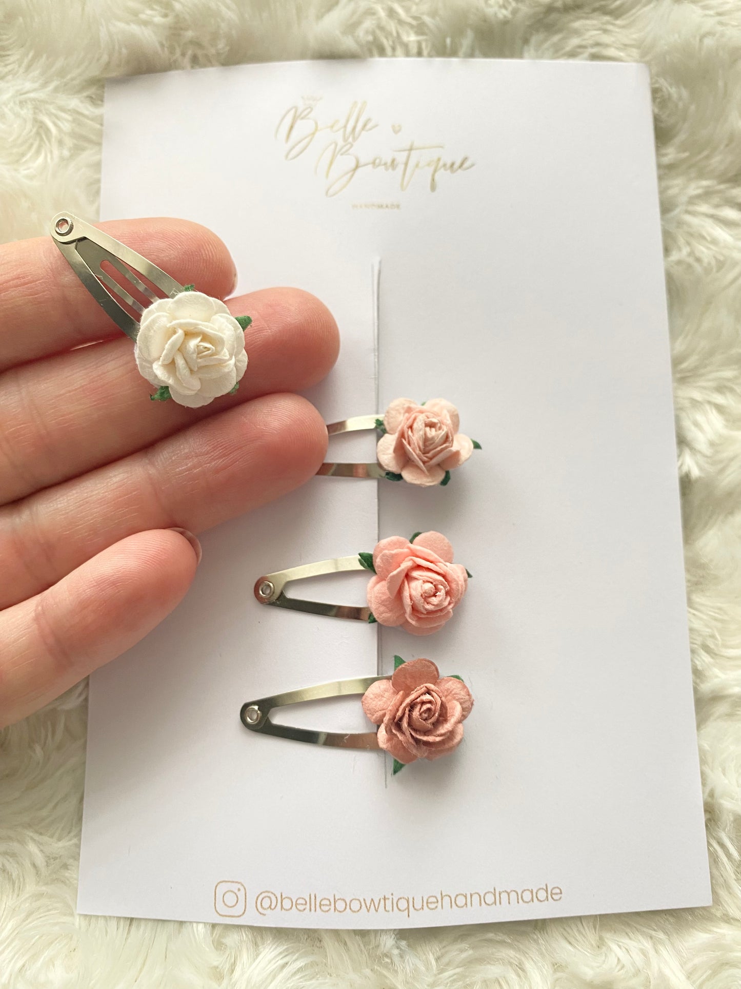 Mini Rose Snap Clips