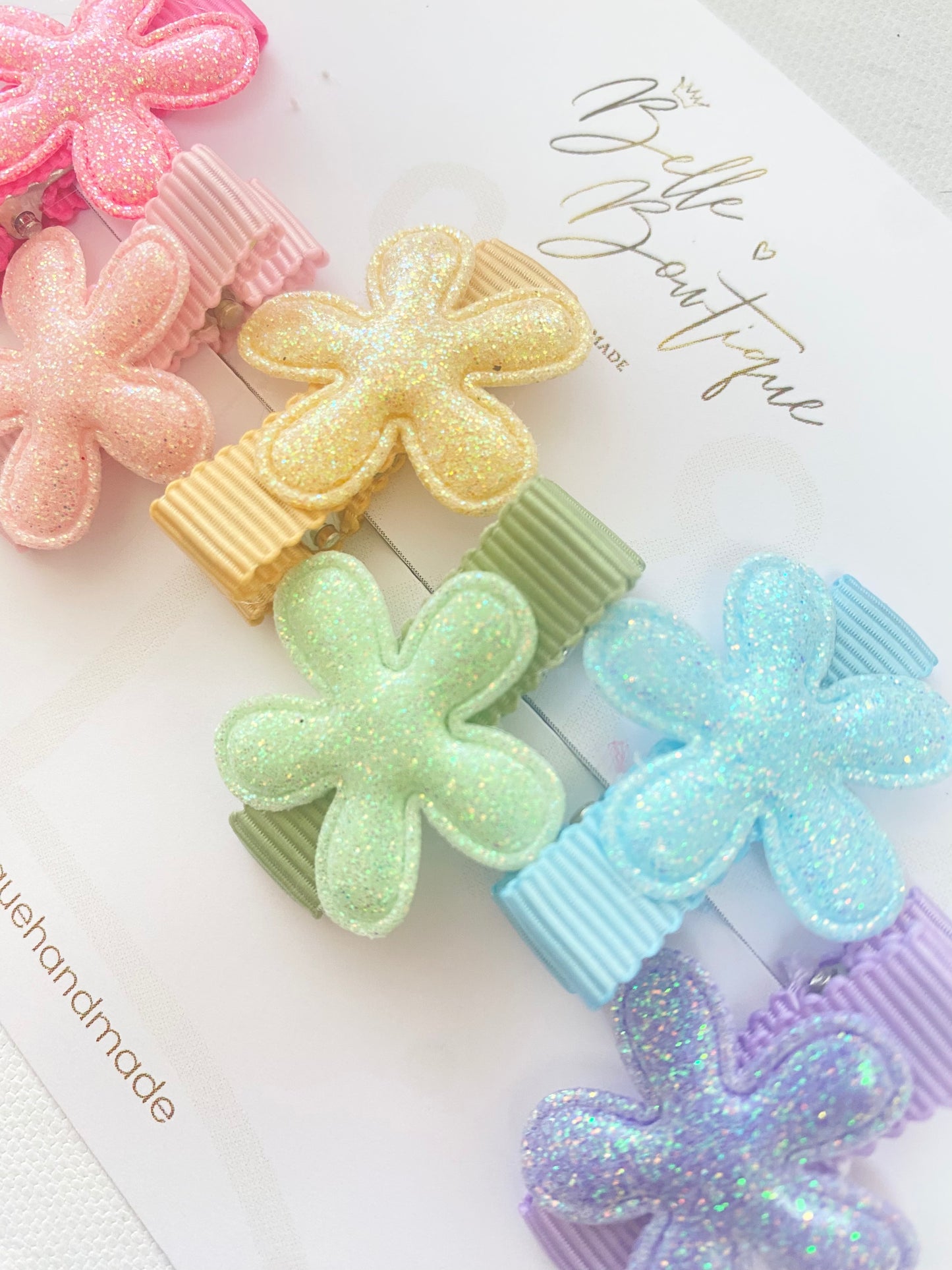 Fully Lined Flower Clips