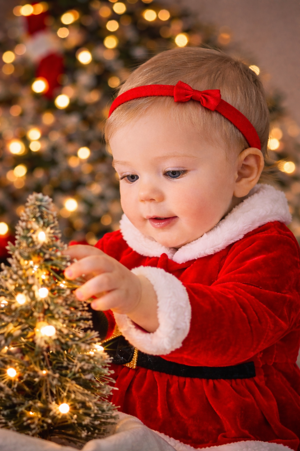 Red Christmas Bow headband
