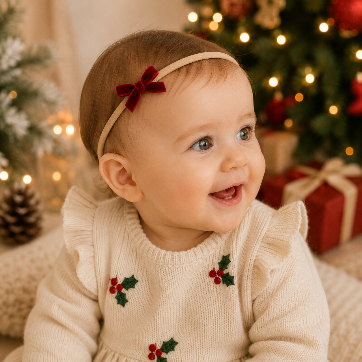 Red Velvet Bow Headband