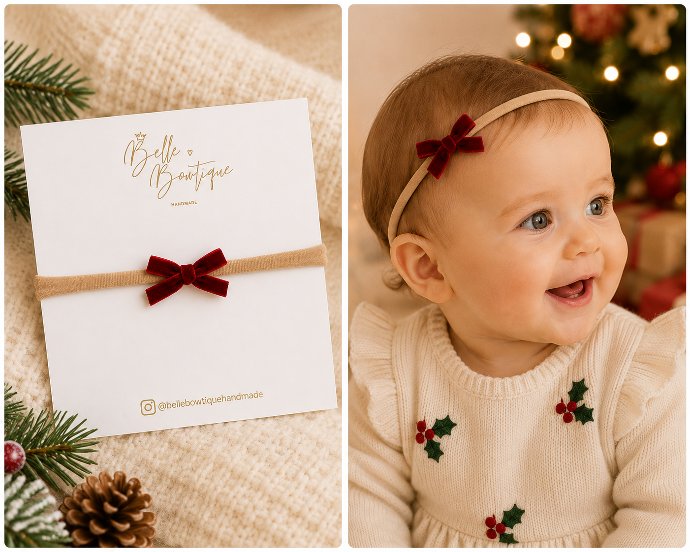 Red Velvet Bow Headband