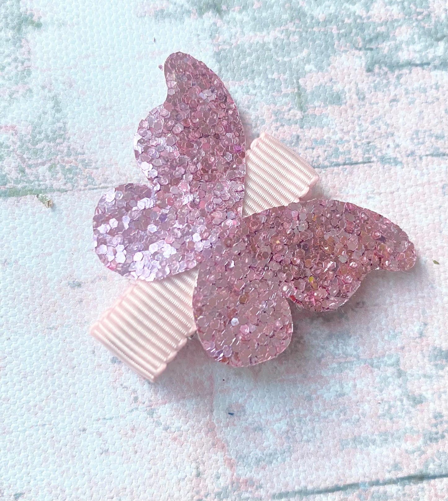 Only £5 - 9 Glitter Butterfly Fully Lined Clips