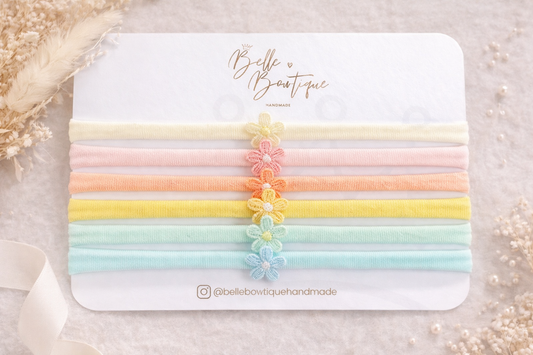 Crochet Flower Baby Headband - Choice of colours