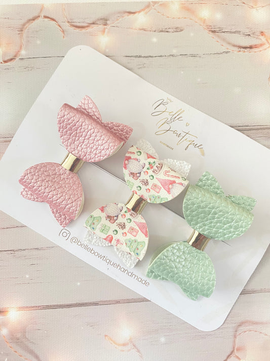 Gonk Pastel Theme Christmas Bow Set