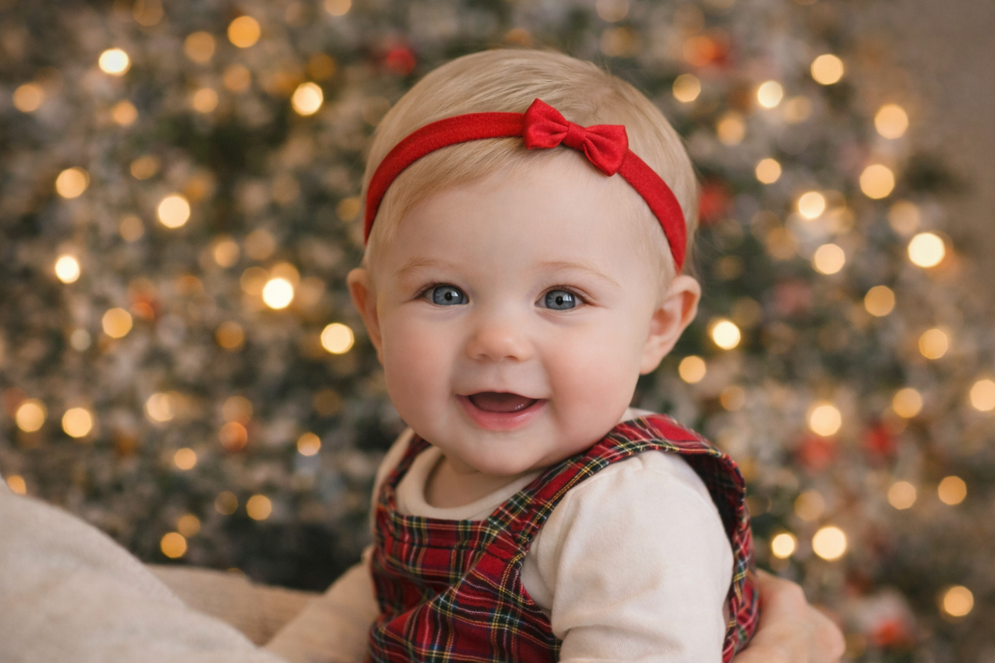 Red Christmas Bow headband