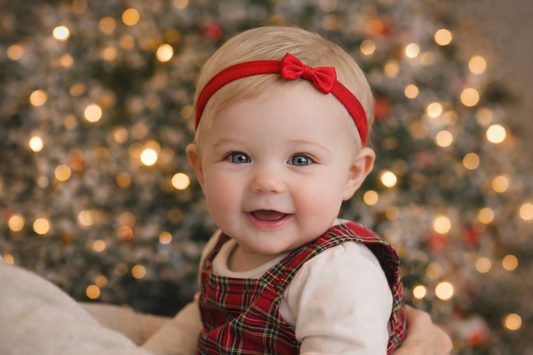 Red Christmas Bow headband