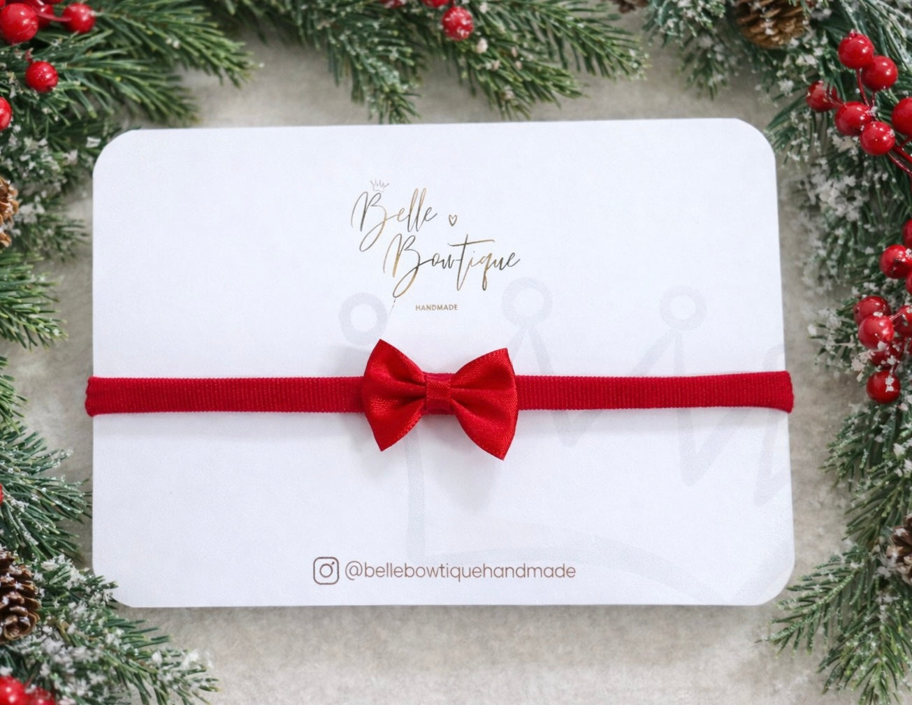 Red Christmas Bow headband
