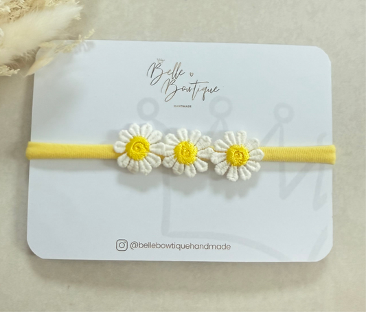 Yellow Daisy Baby Headband