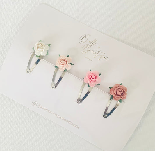 Mini Rose Snap Clips