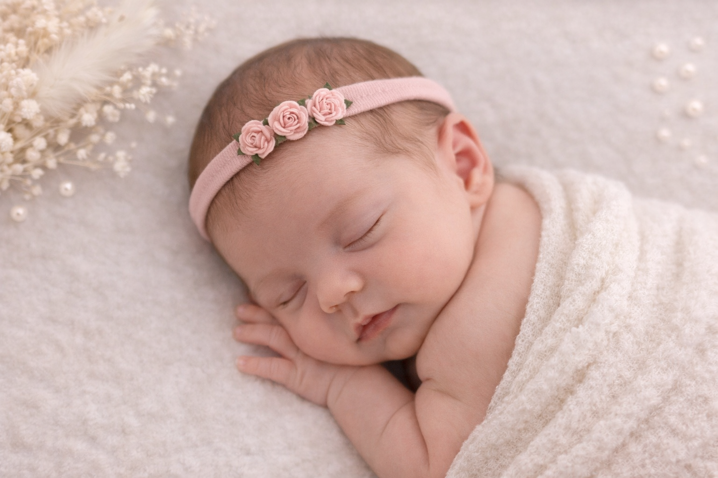 Trio of Roses Baby Headband Set- 3 colours