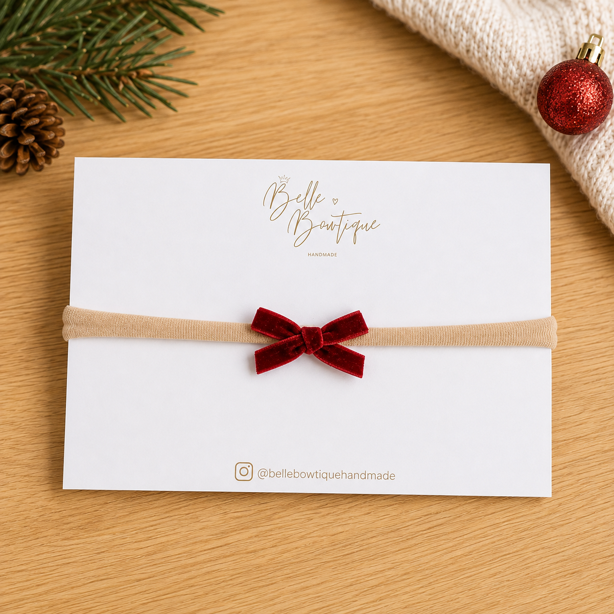 Red Velvet Bow Headband