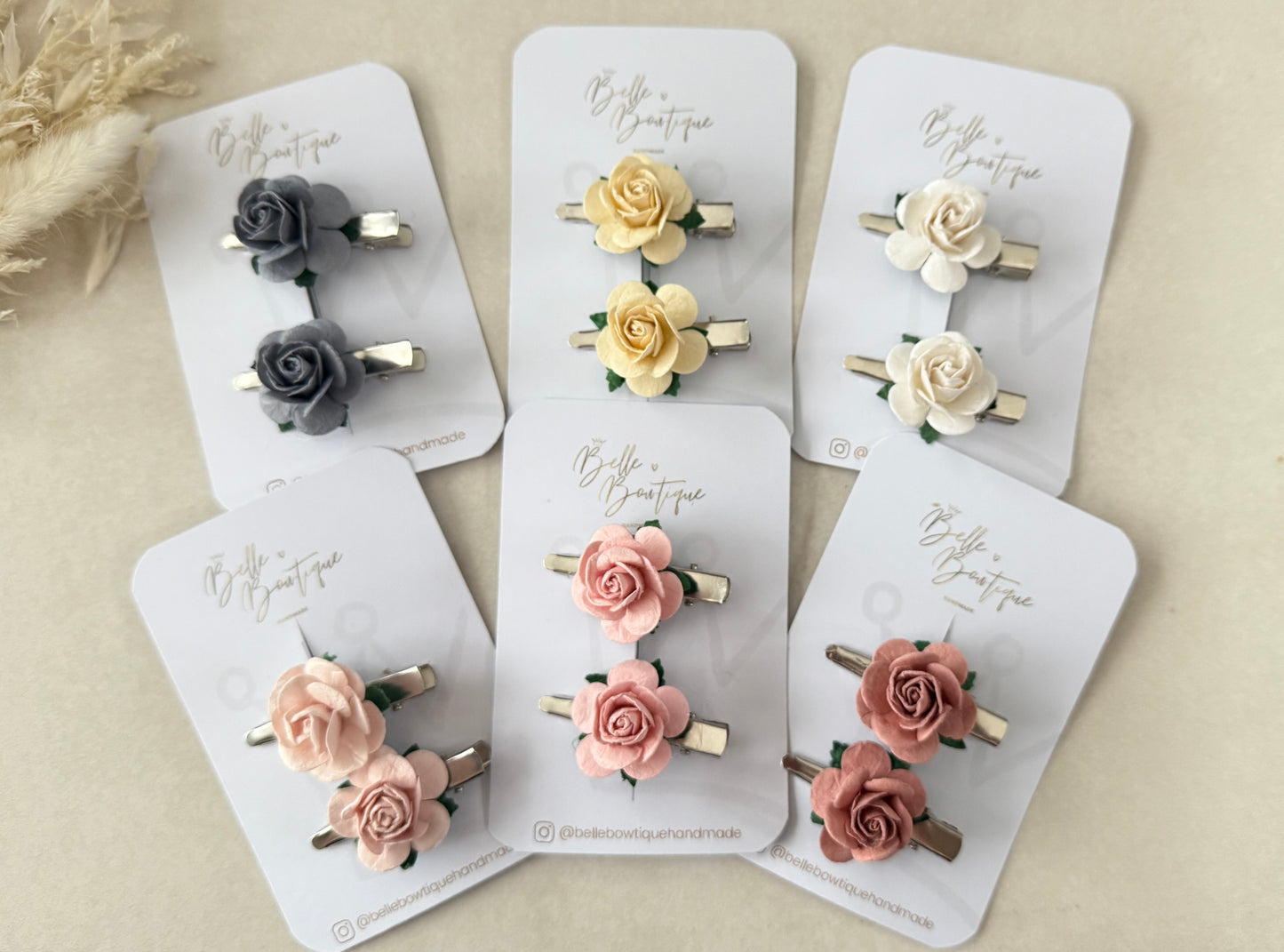 Wedding Bridesmaid Flower Hair Clips - choice of colour