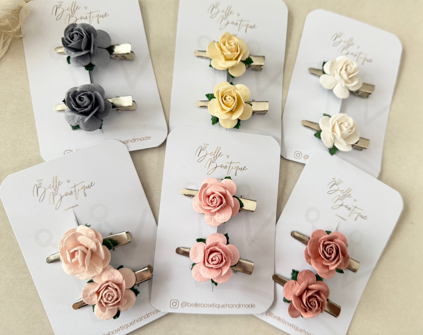 Wedding Bridesmaid Flower Hair Clips - choice of colour