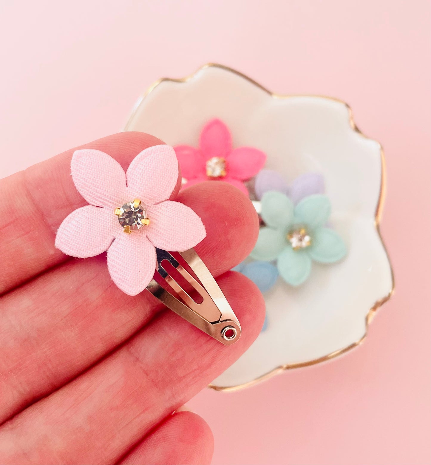 Flower Mini Snap Clip