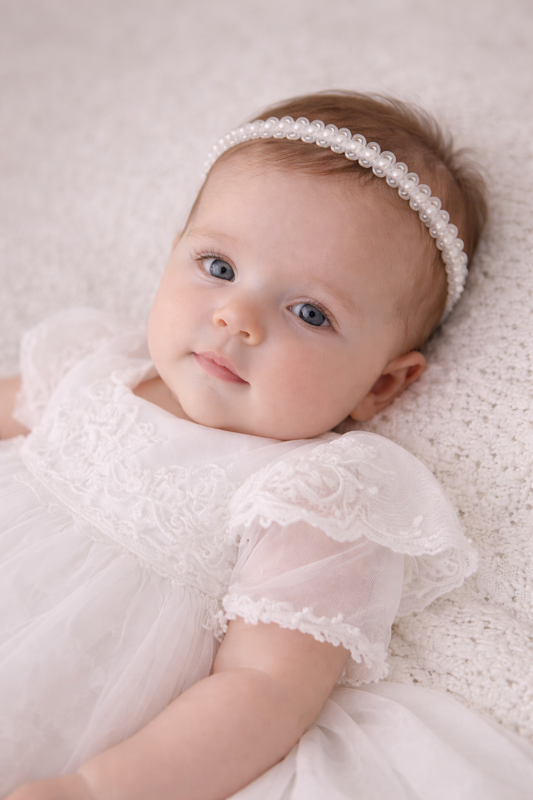 Baby Girl Christening/Baptism Pearl Headband